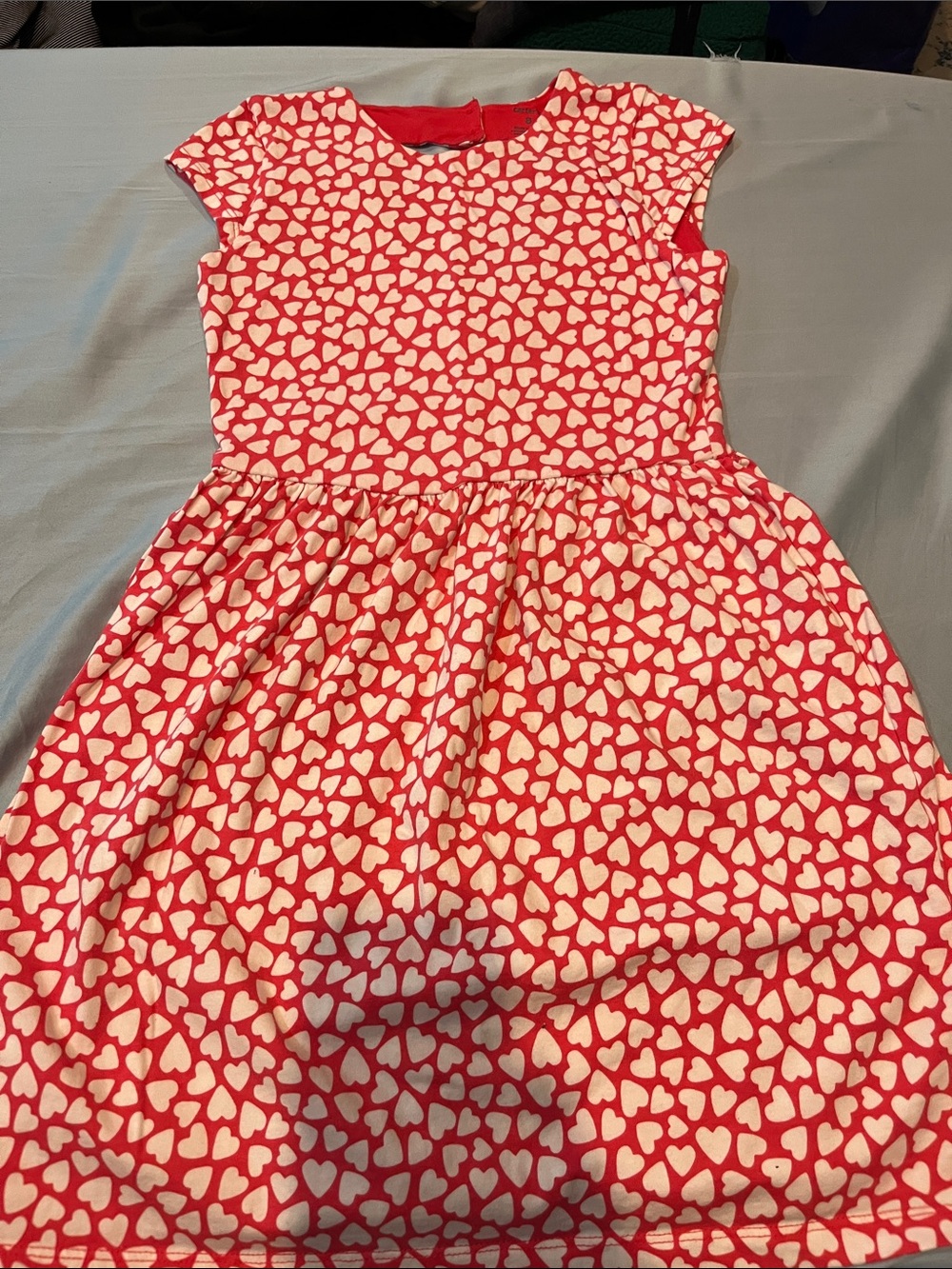Carter's Red Dress with White Heart Print